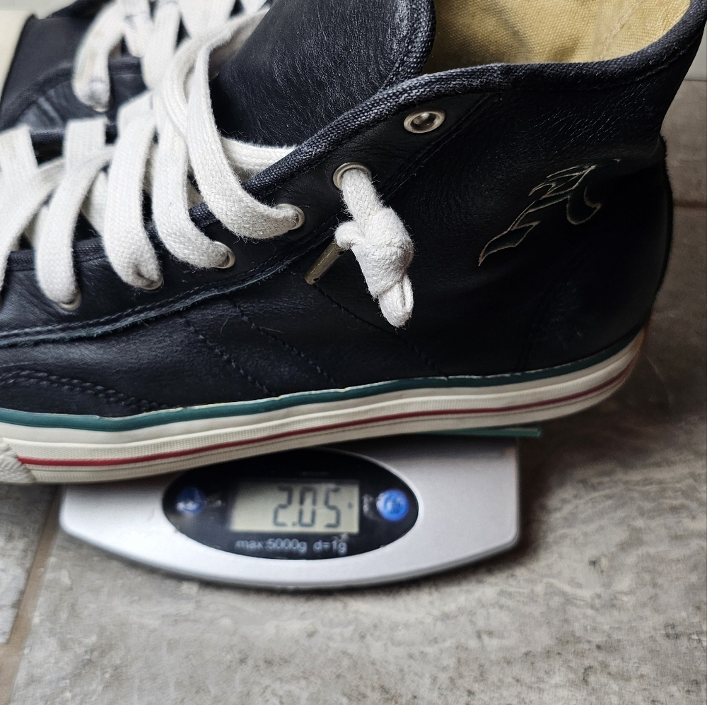 [AMERICAN EAGLE OUTFITTERS] Dark Blue Leather High-Top Sneakers Men's《10》 - Picture 14 of 15